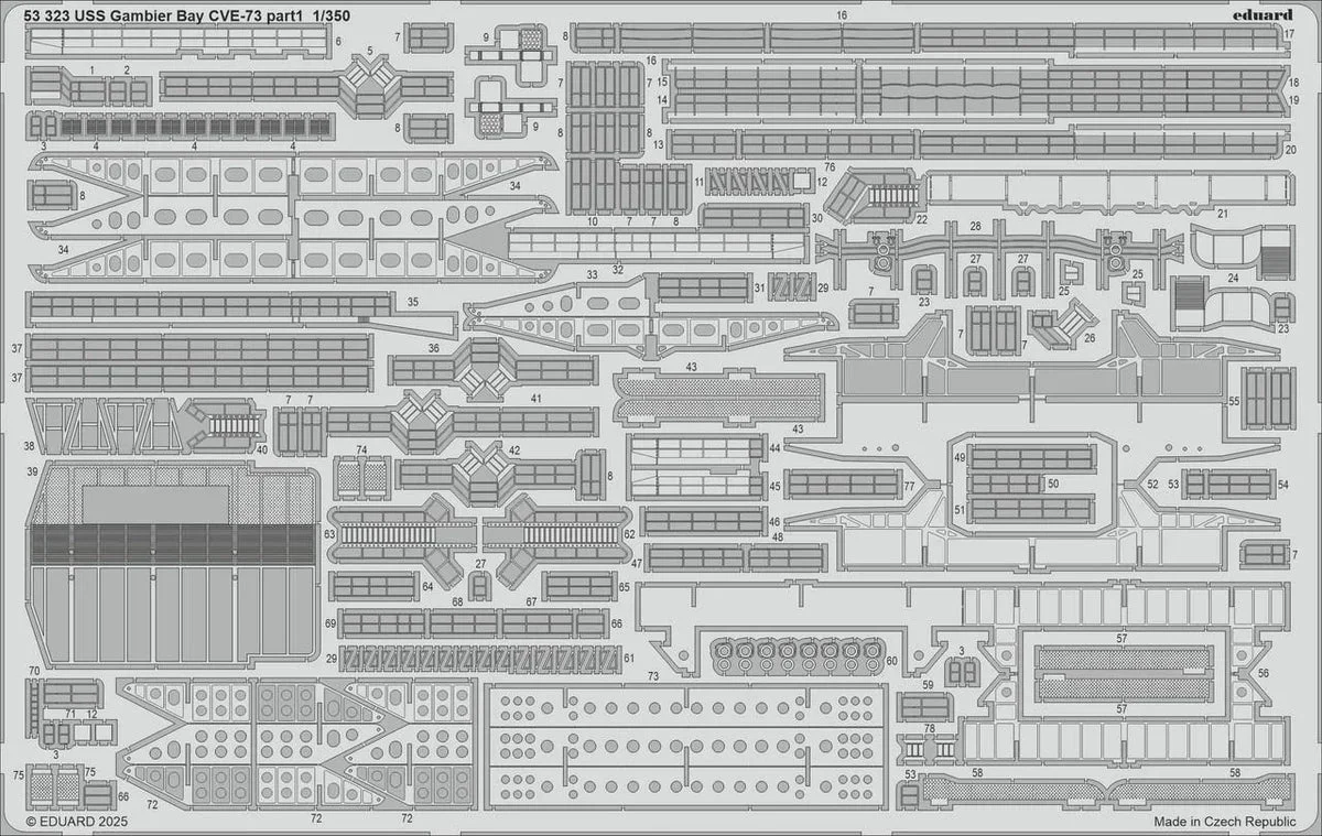 1/350 Eduard USS Gambier Bay CVE-73 part 1 Photo Etch 53323