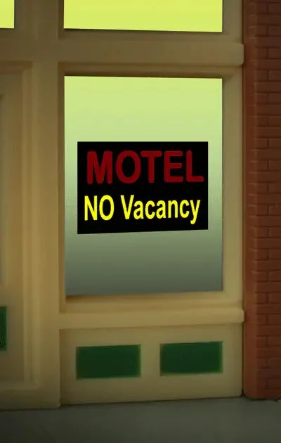 Miller Engineering Motel Window Sign 8975