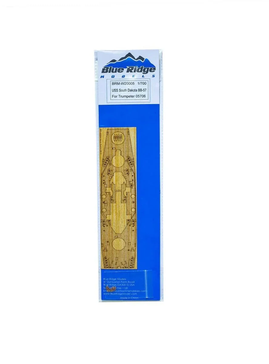 1/700 Blue Ridge Models USS South Dakota Wood Deck for Trumpeter W20005