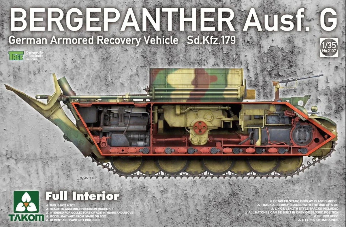 1/35 Takom Bergepanther Ausf. G Tank 2107 - Takom Models