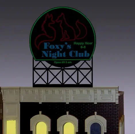 N/HO Miller Engineering Small Foxy's Night Club Billboard 44-2252