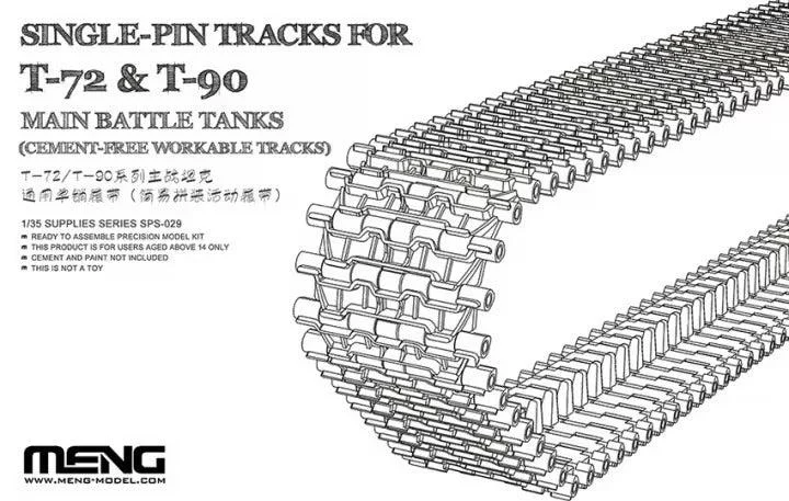 1/35 Meng Single Pin Tracks for T-72 & T-90 Main Battle Tanks SPS029