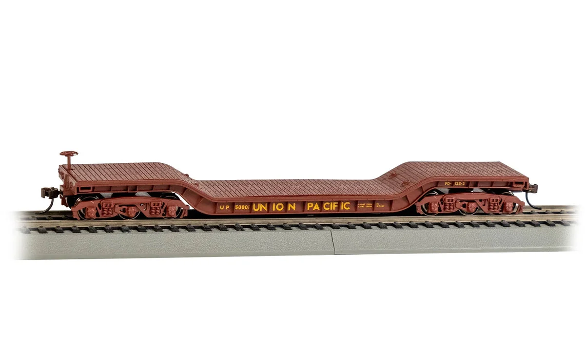 HO Bachmann 52' Center-Depressed Flat Car - #50001 Union Pacific 18338