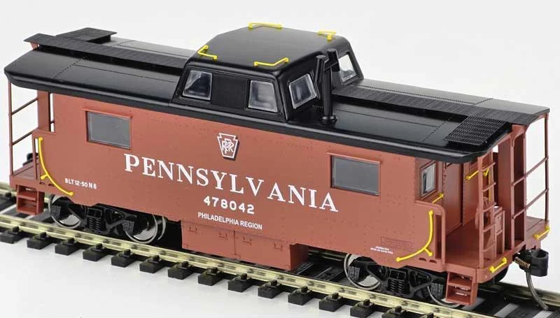 HO Bowser N8 Caboose PRR Shadow Keystone Philadelphia Region Road #478074 - 43421