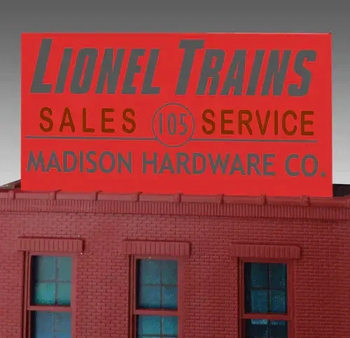 O/HO Miller Engineering Large Madison Hardware Billboard 88-1011