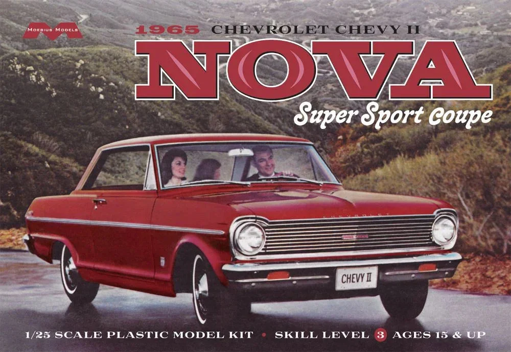 1/25 Moebius 1965 Chevrolet Chevy II Nova Super Sport Coupe 2322 - Moebius Model