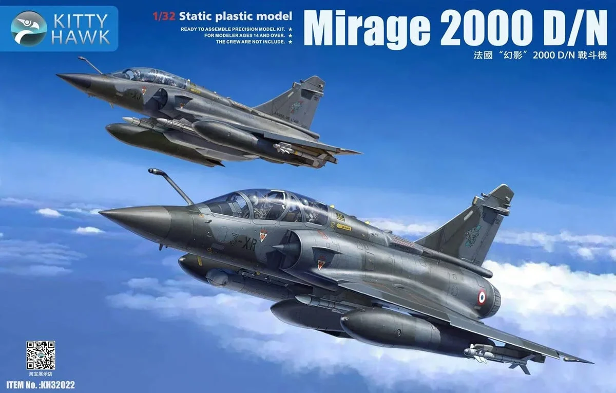 1/32 Kitty Hawk Mirage 2000 D/N Plastic Model Kit - Kitty Hawk Models