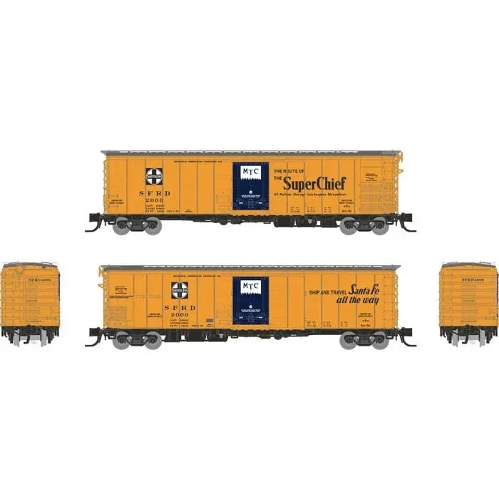 N Rapido Santa Fe RR-56 Mechanical Reefer: Super Chief Slogan: 4-Pack 561001