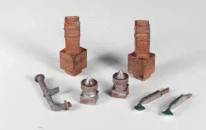 HO Monroe Chimneys, Vents and Lights #2304 - Monroe Models