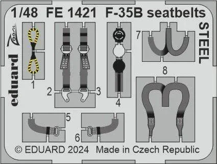 1/48 Eduard F-35B seatbelts STEEL for TAMIYA FE1421