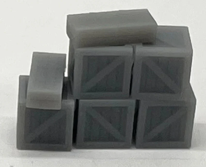 N Phoenix Precision Stack of 5 3′ Cube Crates Type 3 30538 - Phoenix Precision Models