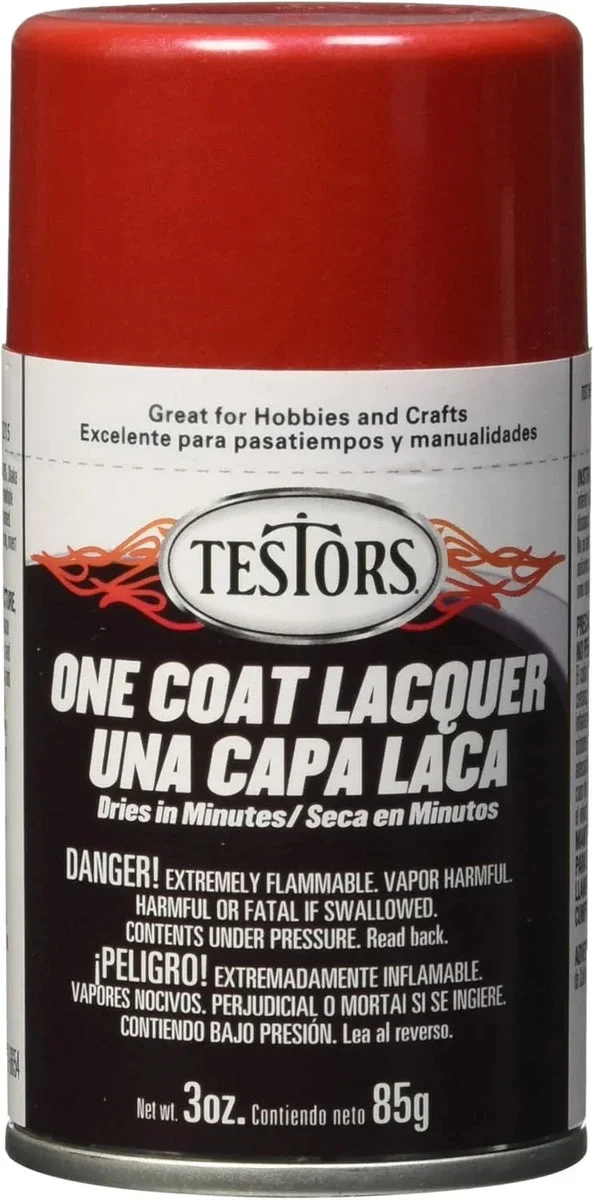 Testors Lacquer Paint 3oz. Revving Red 1837