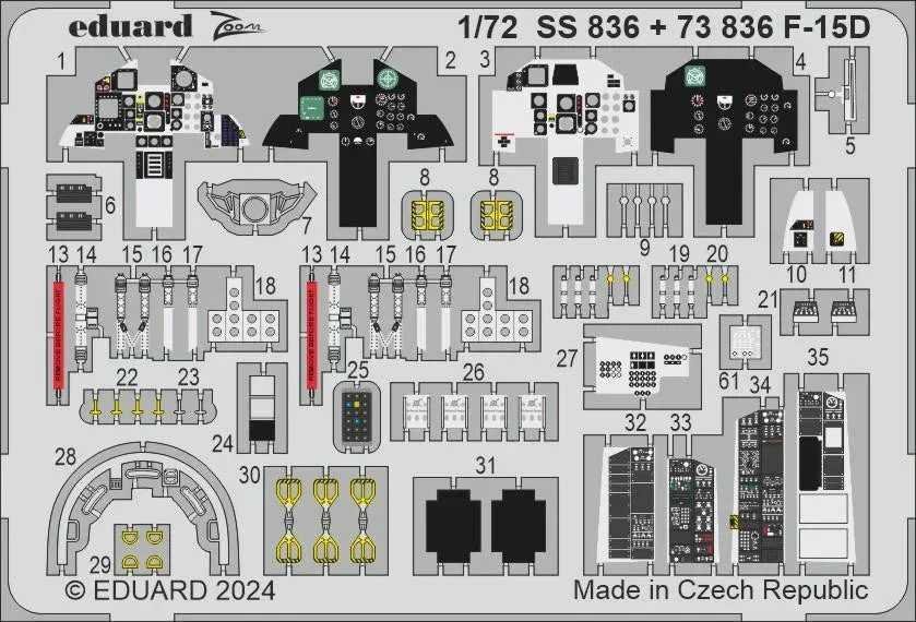 1/72 Eduard F-15D Zoom set for FINE MOLDS SS836