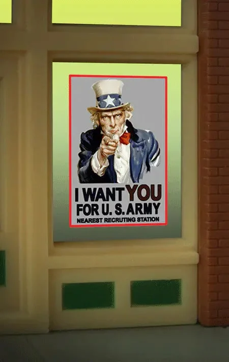 Miller Engineering Uncle Sam Window Sign 9005