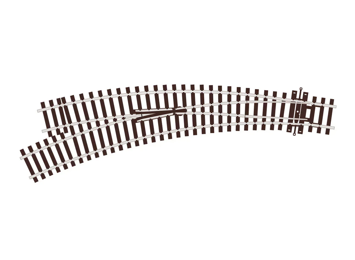 HO Peco SL-U77 Curved Turnout Small Radius Left Hand 37850