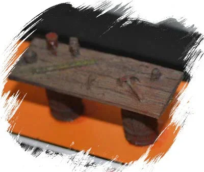 O Bar Mills Cluttered Workbench 4011 - Bar Mills Models