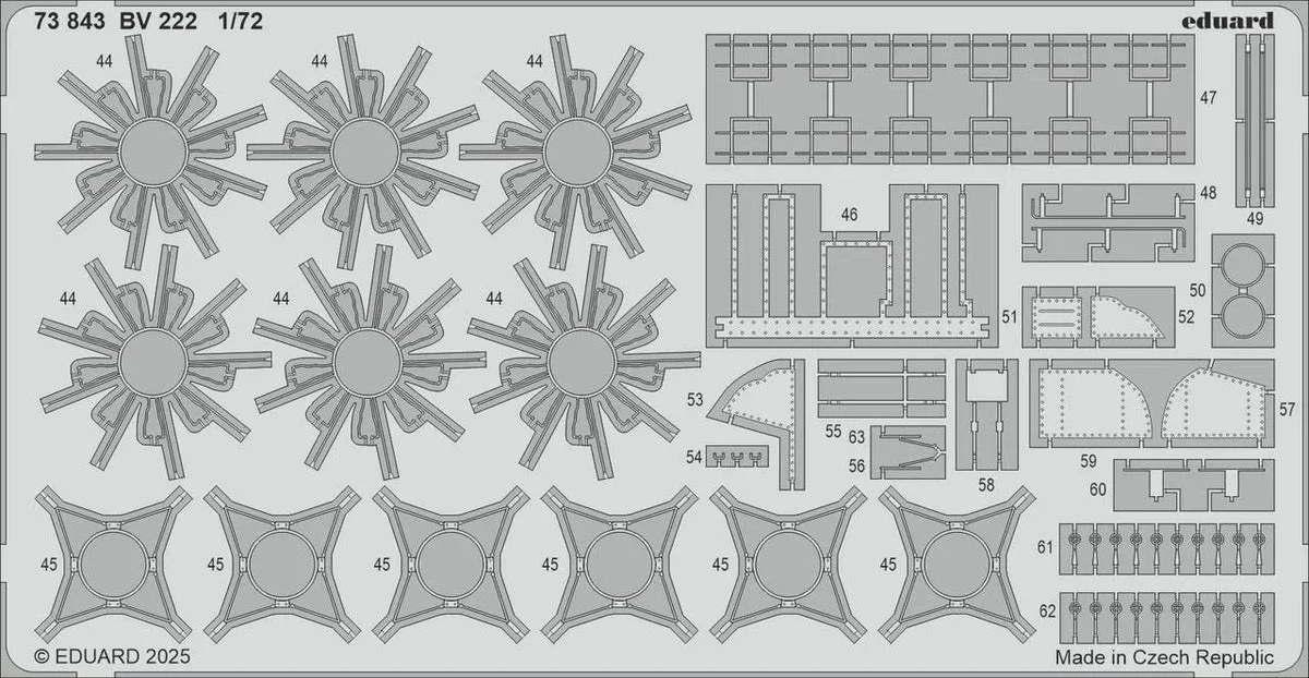 1/72 Eduard BV 222 Photo etched set for REVELL kit 73843