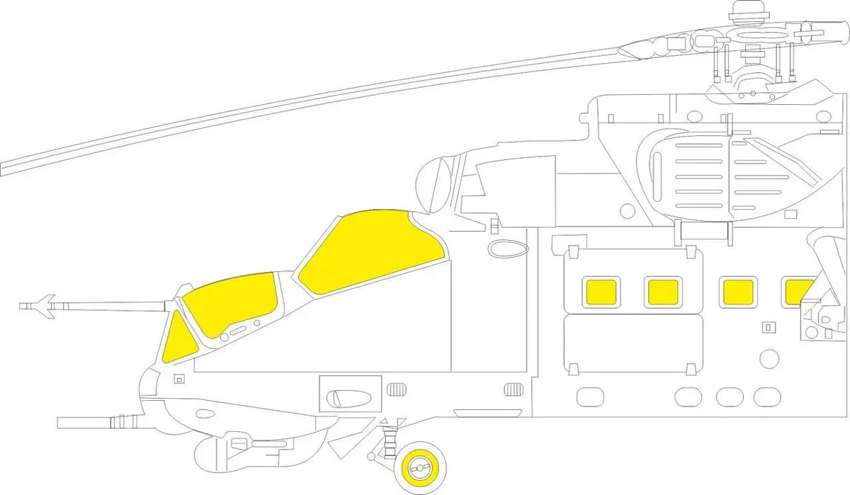 1/48 Eduard Mi-24P TFace Mask for TRUMPETER EX1072