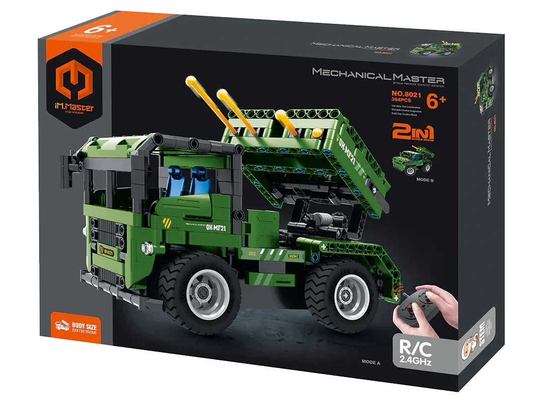 Mechanical Master Tech Brick 2in1 R/C Rocket Launcher Kit (364 pcs) 8021