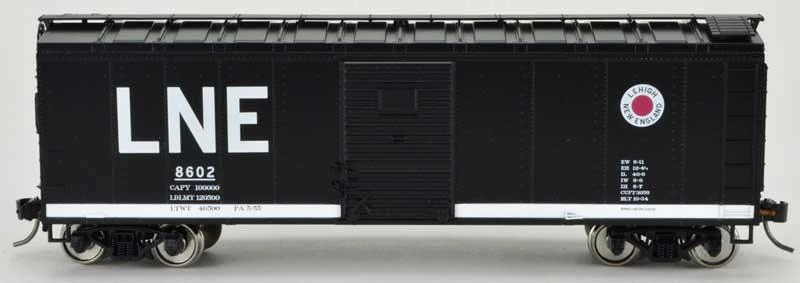 HO Bowser 40' Steel Side Box Car Lehigh New England Road #8640 - 43162