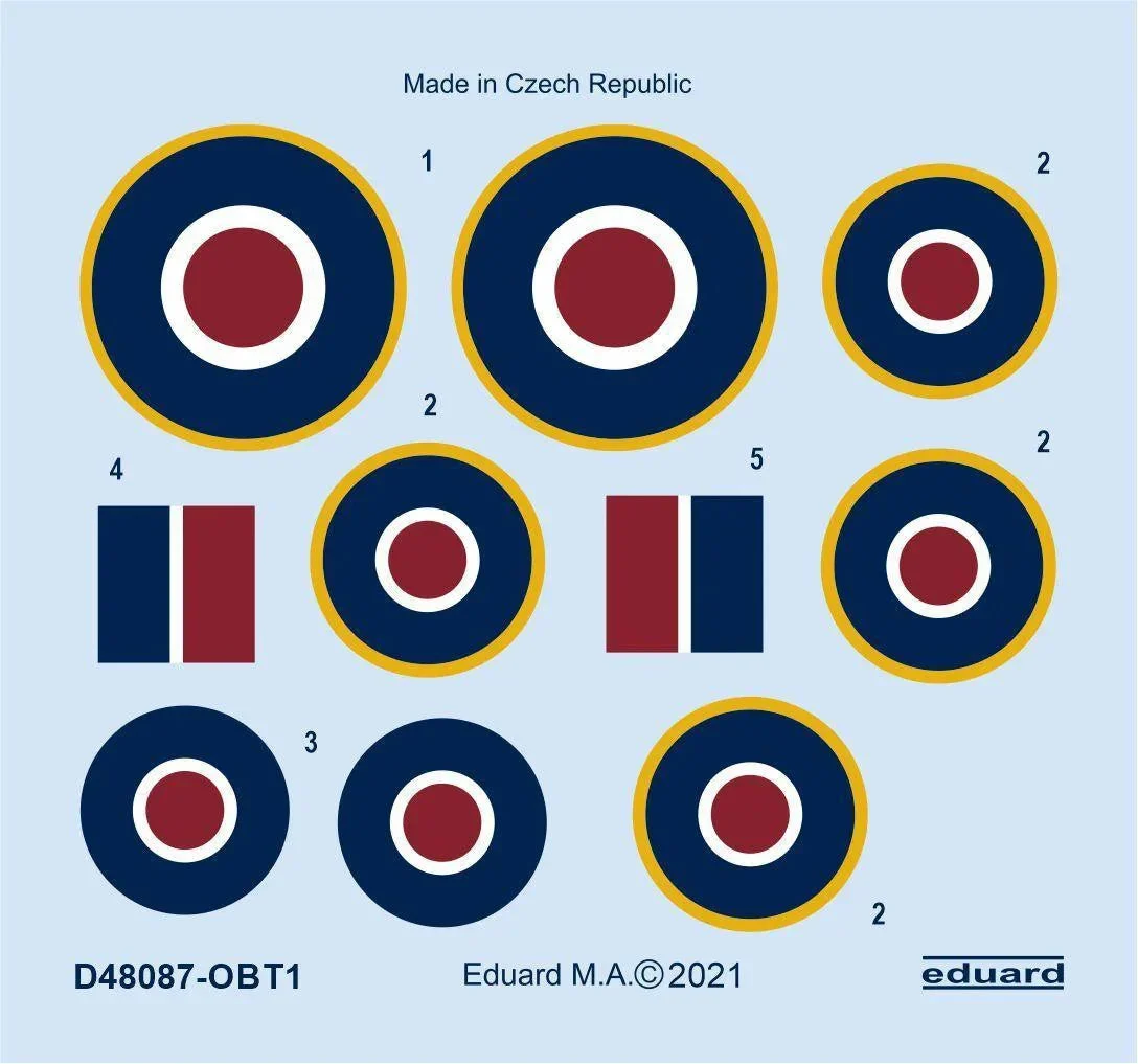 1/48 Eduard Tempest Mk.II roundels for EDUARD/SPECIAL HOBBY D48087