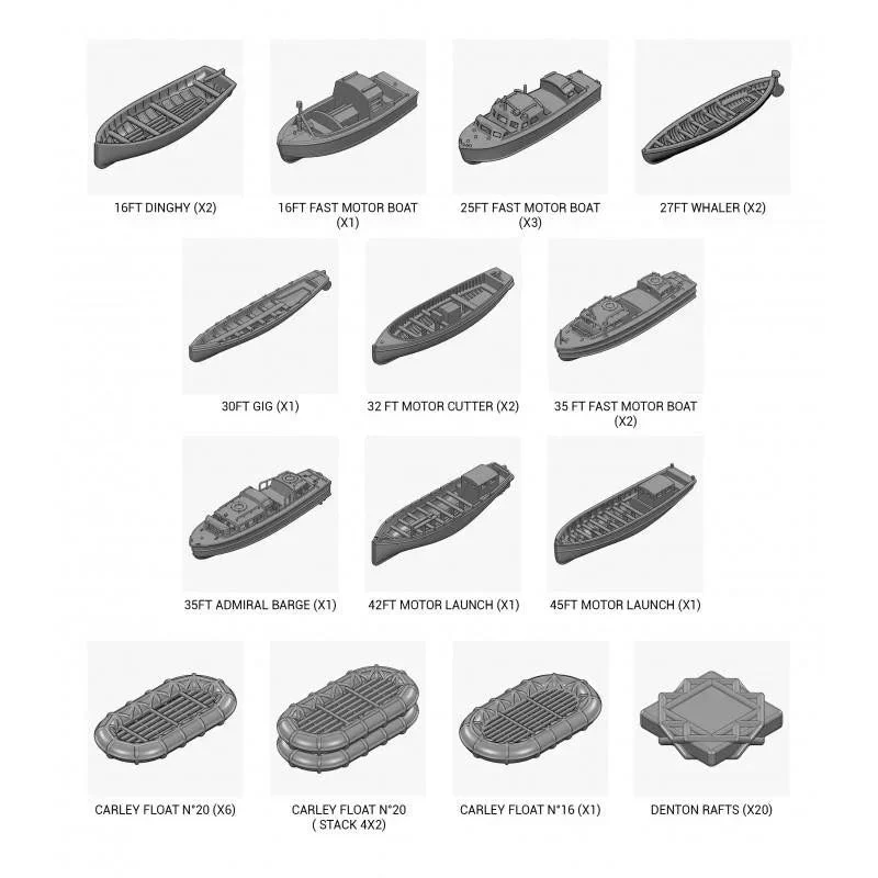 1/350 Black Cat Models HMS Hood Boats 1941 CK350007