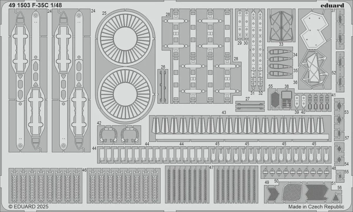 1/48 Eduard F-35C Photo etched set for TAMIYA kit 491503