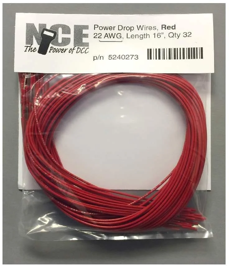 NCE Power Drop Wires Red 22AWG (32 pcs) 0273 - NCE Corporation