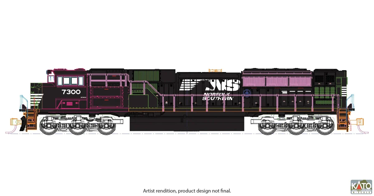 N Kato Norfolk Southern SD70ACu #7300 176-8560