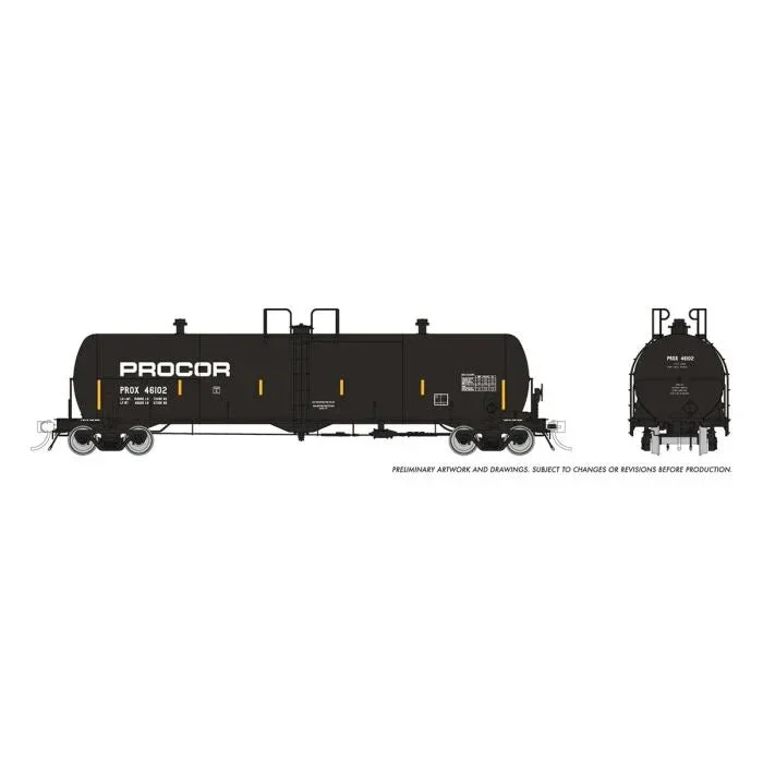 HO Rapido Procor 20k Gal Tank Car: PROX - Late Repaint: 6-Pack - 135026