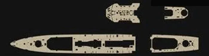 1/700 Flyhawk Deck Paint Mask for Light Cruiser Aurora 1945 710017 - Flyhawk Models