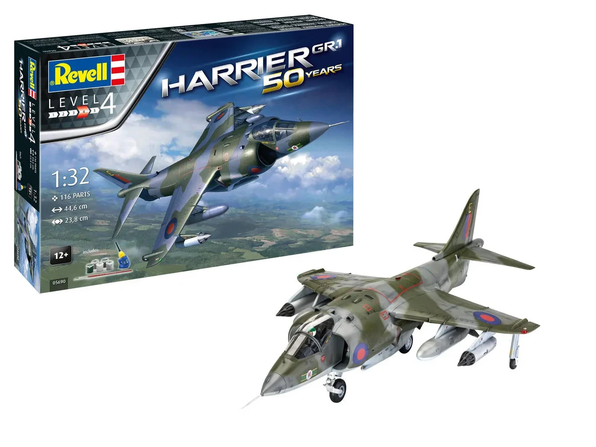 1/32 Revell Germany Geschenkset Harrier GR.1 50 Years 05690 - Revell-Germany