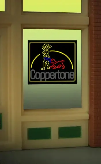 O/HO Miller Engineering Coppertone Window Sign 8830