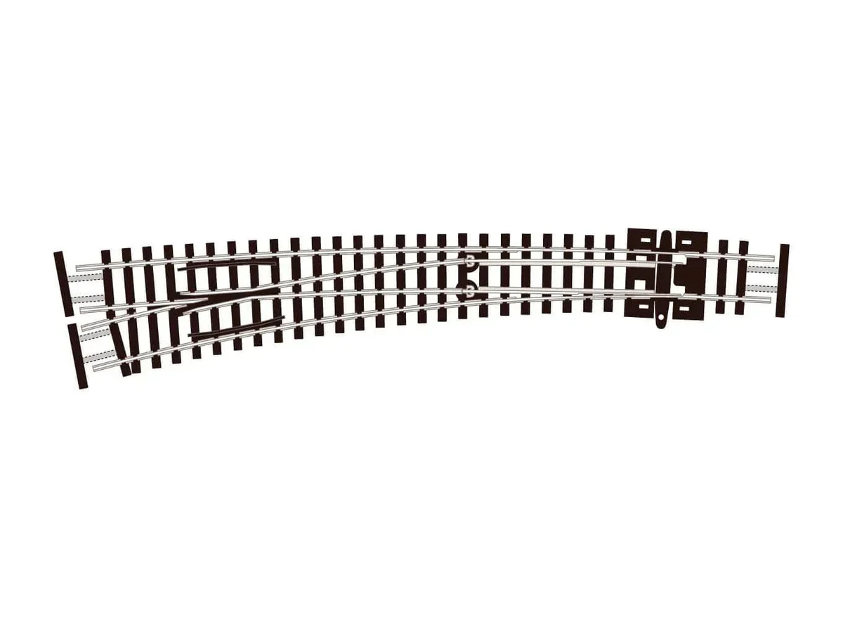 N Scale Peco SL-E387F Curved Turnout Large Radius Left Hand 6702