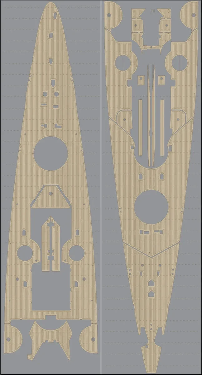 1/350 Pontos Model DKM Scharnhorst Wooden Deck Set Type 1 35012WD1