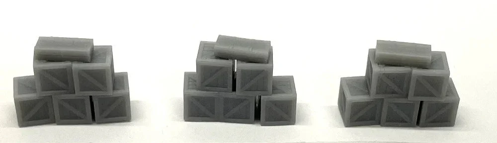 N Phoenix Precision Stack of 5 3′ Cube Crates Type 2 30537 - Phoenix Precision Models