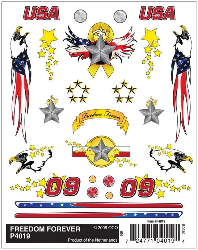 PineCar Freedom Forever Decal 4019 - PineCar Accessories