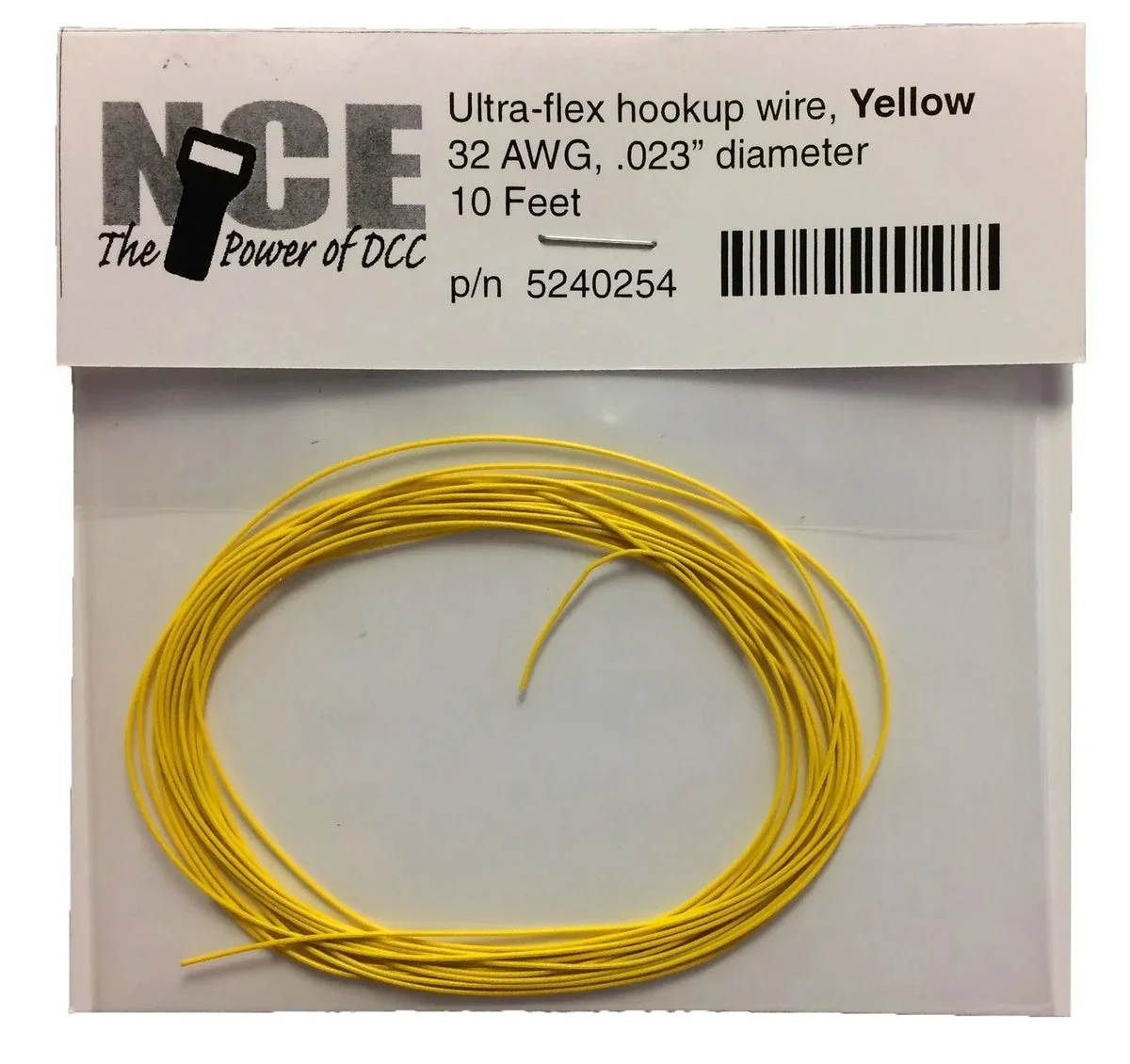 NCE Yellow Ultra-Flex Wire 32AWG 10 Feet 0254