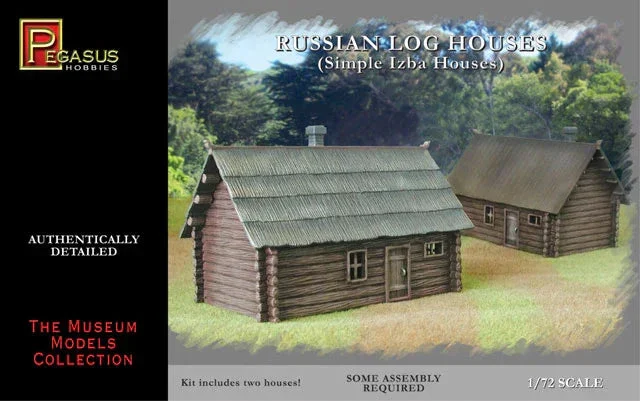 1/72 Pegasus Russian Log Houses (Izba) 7703