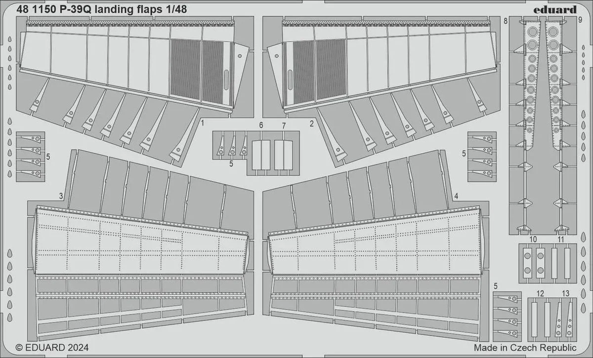 1/48 Eduard P-39Q landing flaps Photo Etch set for ARMA HOBBY 481150