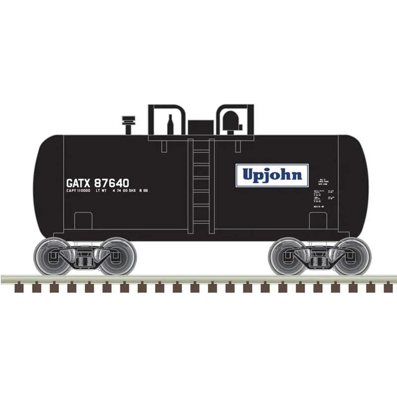 N Atlas Trainman Beer Can Tank Car Upjohn (GATX) #87644 - 50006886