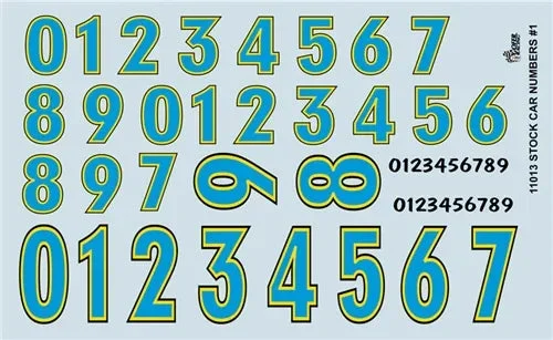 1/24-1/25 Gofer Stock Car Numbers Decal Sheet 11013