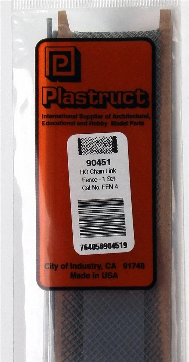 HO Plastruct Chain Link Fence (FEN-4) 90451