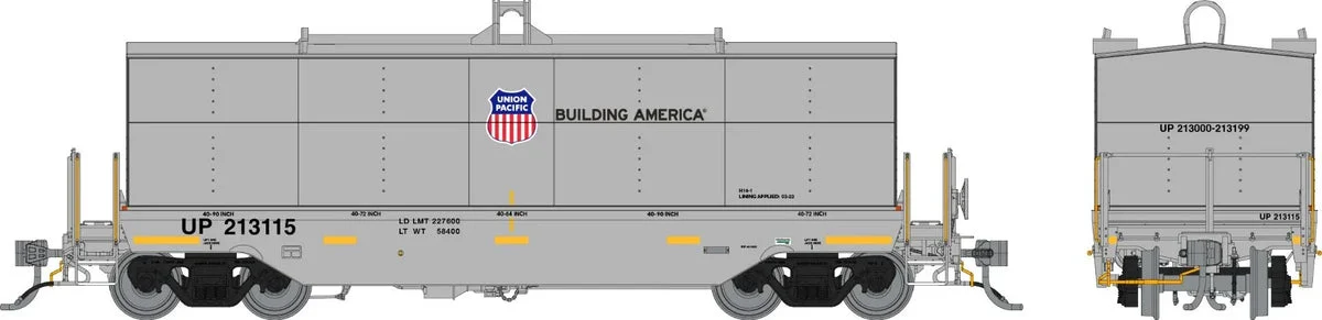 HO Rapido Greenbrier Coil Car: Union Pacific - Gray / UP Shield: Single Car #2 - 168007A