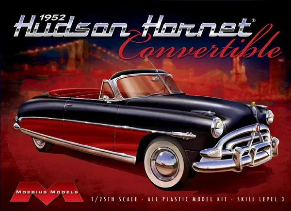 1/25 Moebius 1952 Hudson Hornet Convertible 1204 - Moebius Model