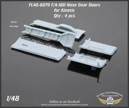 1/48 Flying Leathernecks F/A-18D Nose Gear Doors For Kinetic 48-8079