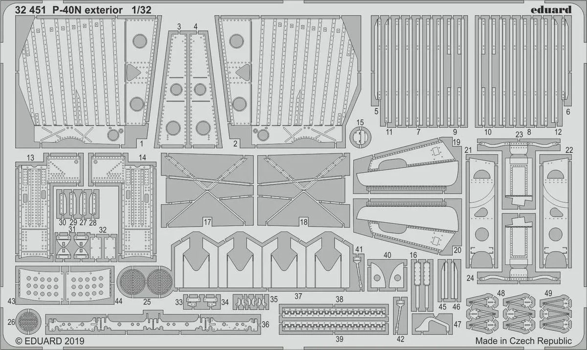 1/32 Eduard P-40N Exterior for Trumpeter 32451