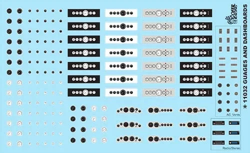 1/24-1/25 Gofer Gauges & Dashboard Model Car Decal Sheet 11032
