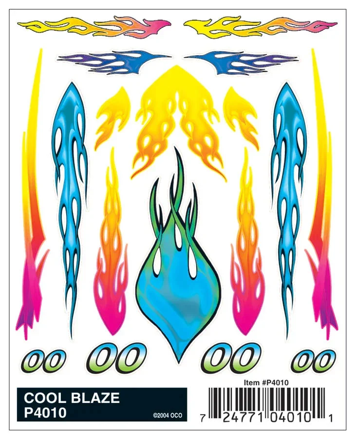 PineCar Cool Blaze Decal 4010 - PineCar Accessories