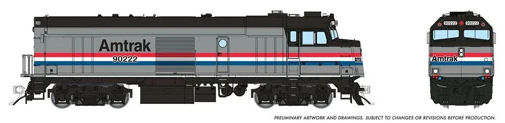 HO Rapido Amtrak NPCU "Cabbage" (DC/DCC/Sound): Amtrak - Phase III: #90222 - 081515
